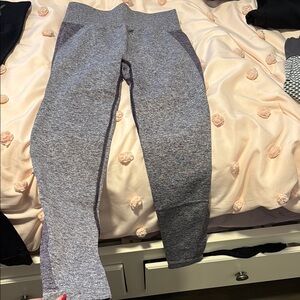 Gymshark Gray Leggings with High Waist and Stretchy Fabric